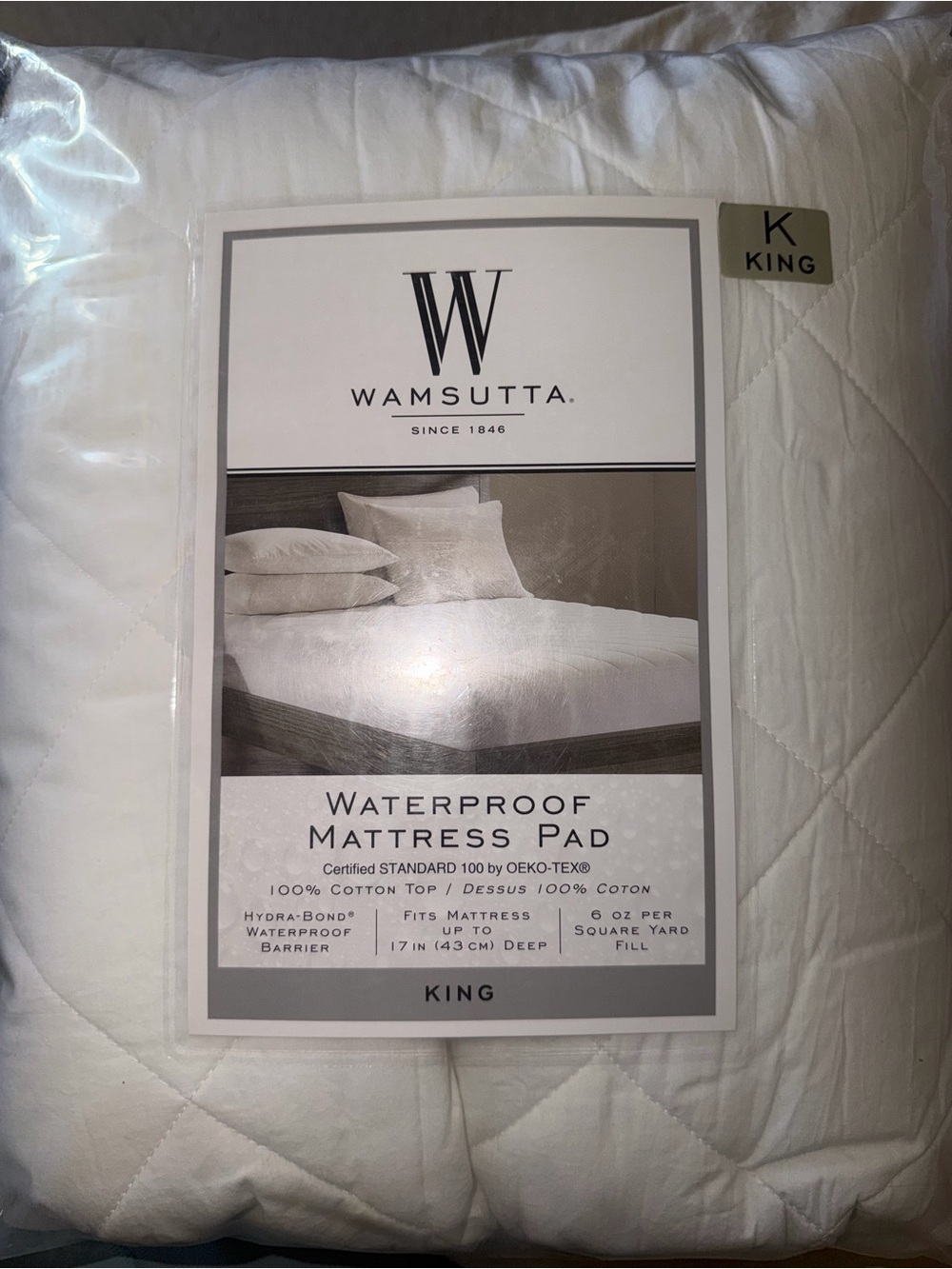 Wamsutta Waterproof Mattress Pad - White